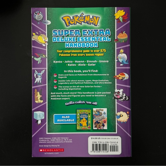 "POKÉMON SUPER EXTRA DELUXE ESSENTIAL HANDBOOK" BY SCHOLASTIC. - Picture 3 of 3